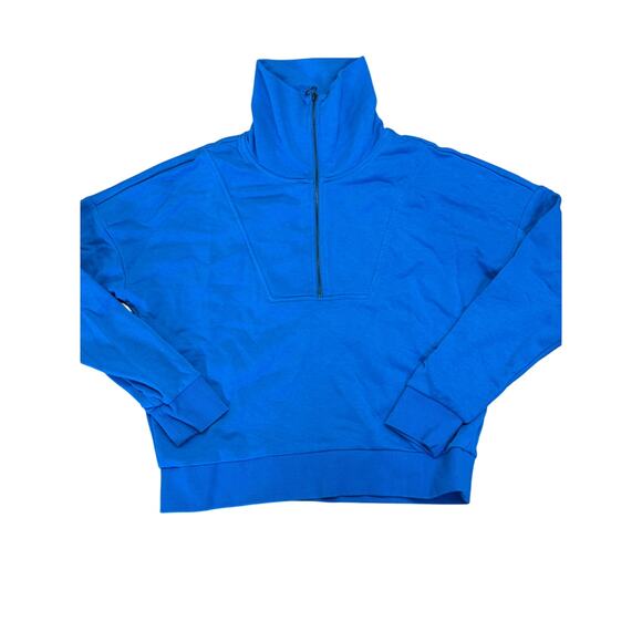 (S) NWT $128 CARBON38 FRENCH TERRY HALF ZIP HAWAIIAN SURF BLUE - Picture 5 of 8